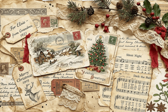 Download Vintage Santa Christmas Ephemera - Premium Resources